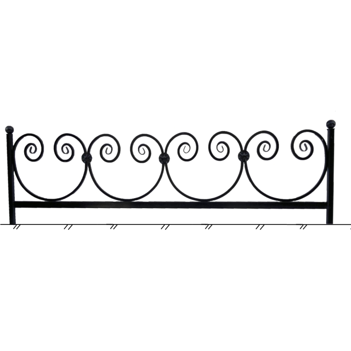 Ограда металлическая № 1