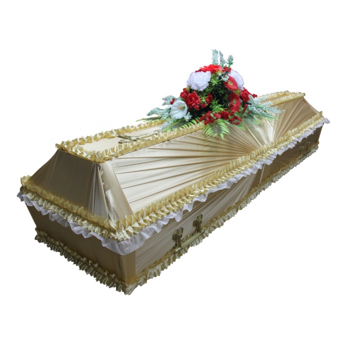 Гроб, обитый тканью № 12