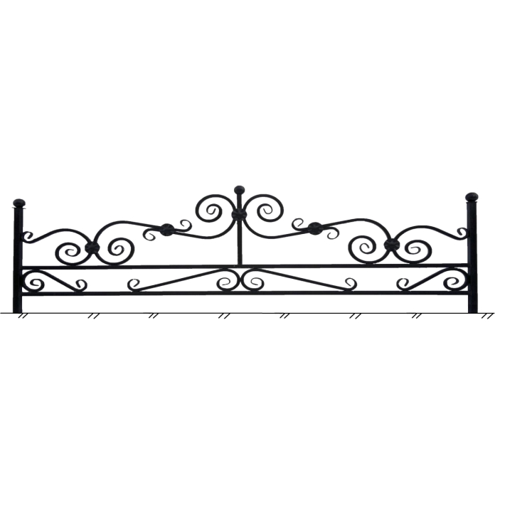 Ограда металлическая № 3