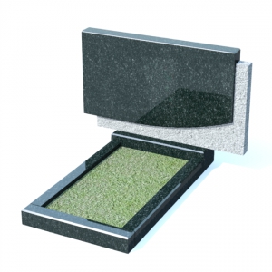 Горизонтальный памятник из гранита № 16