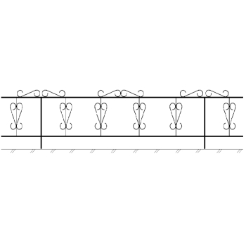 Ограда металлическая № 8
