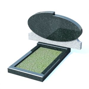 Горизонтальный памятник из гранита № 17