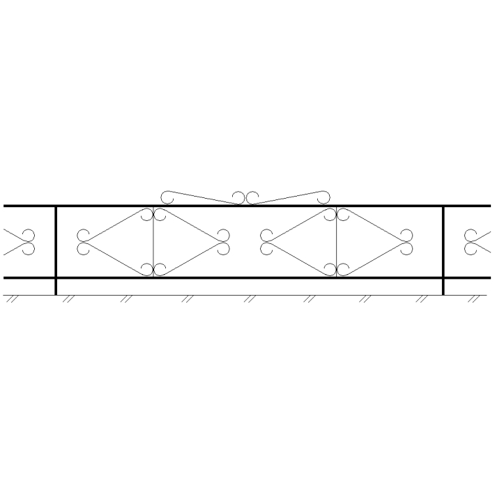 Ограда металлическая № 12